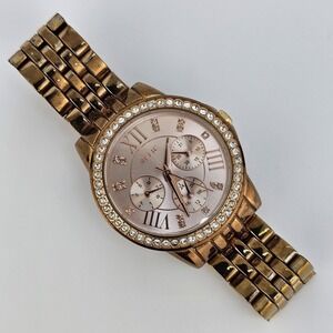 Relic Women's Watch 35MM Rose Gold Tone Case Dial Bracelet‎ 6" New Battery